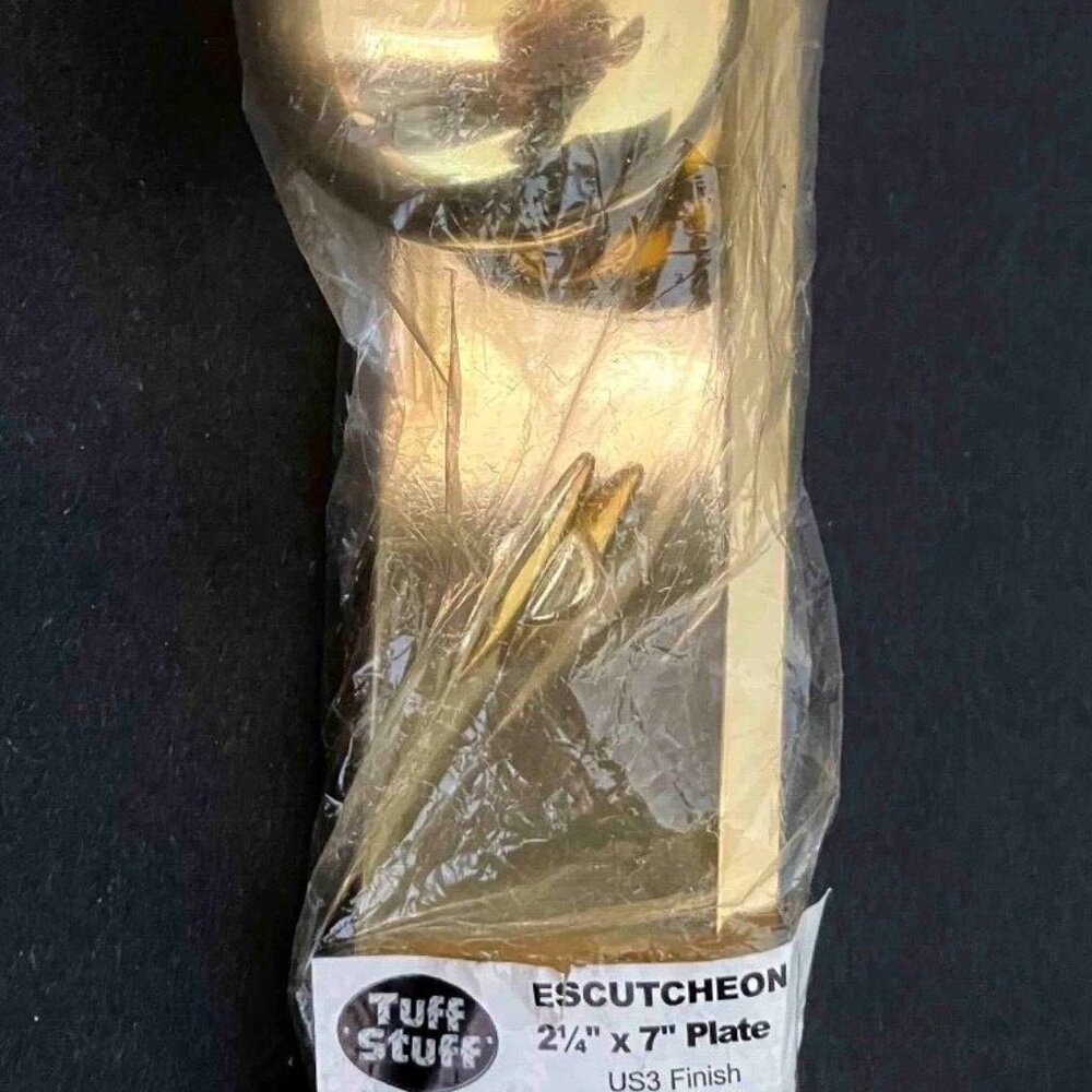 Escutcheon Plate 2-1/4”x7” with Solid Brass Door Knob and Zinc Alloy Turner